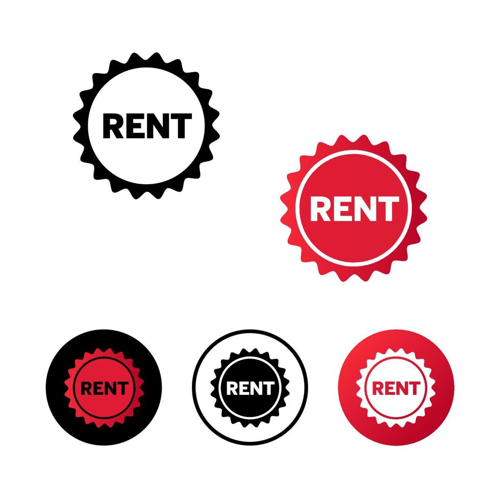 Abstract Rent Label Icon Illustration vector