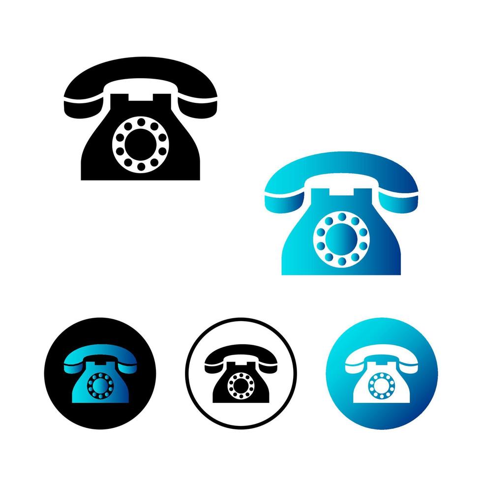 Ilustración de icono de teléfono abstracto vector