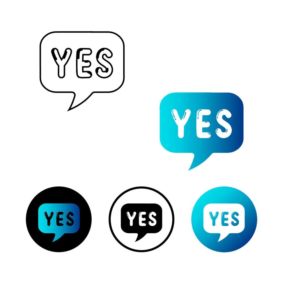 Abstract Yes Icon Illustration vector