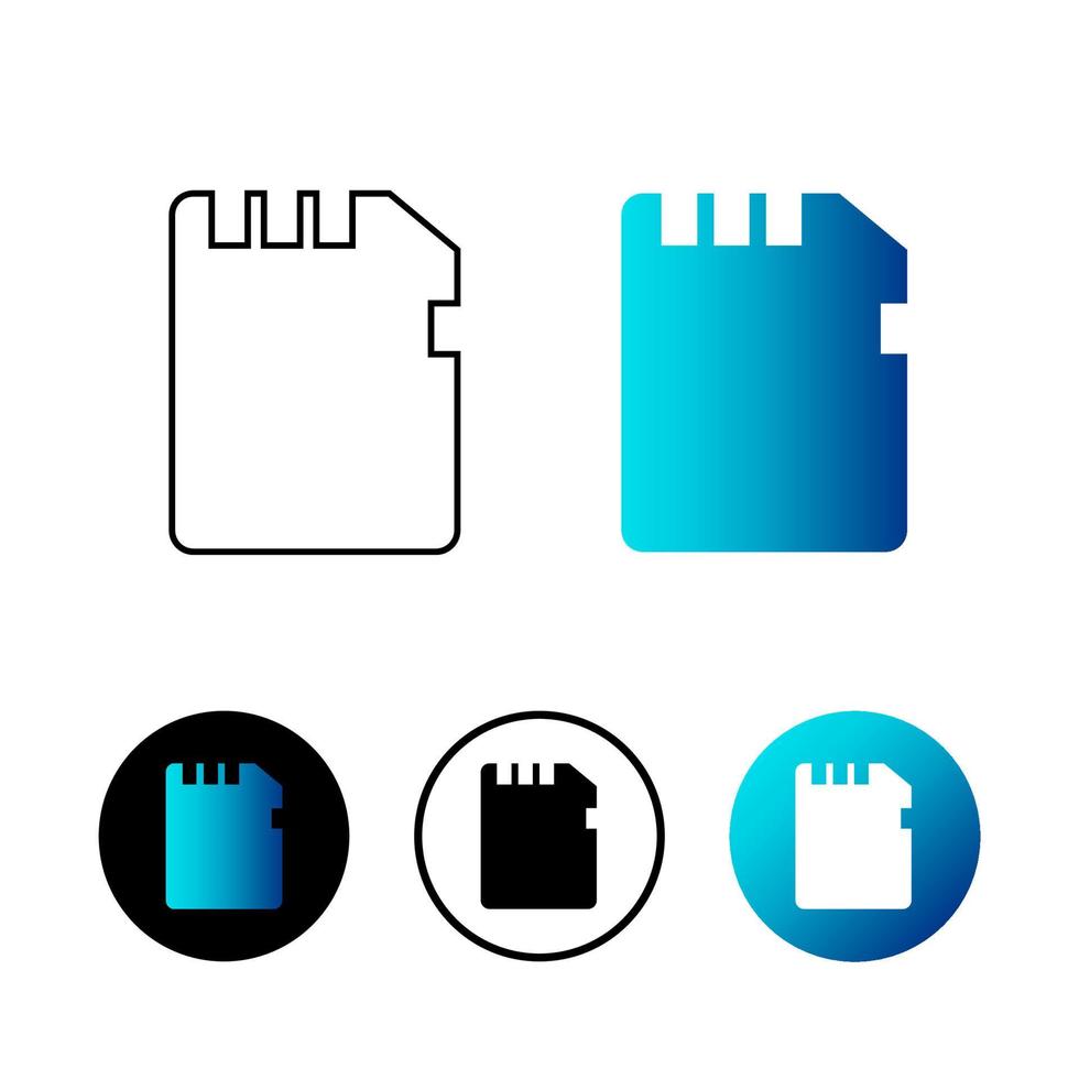 Abstract Card Memory Icon Illustration vector