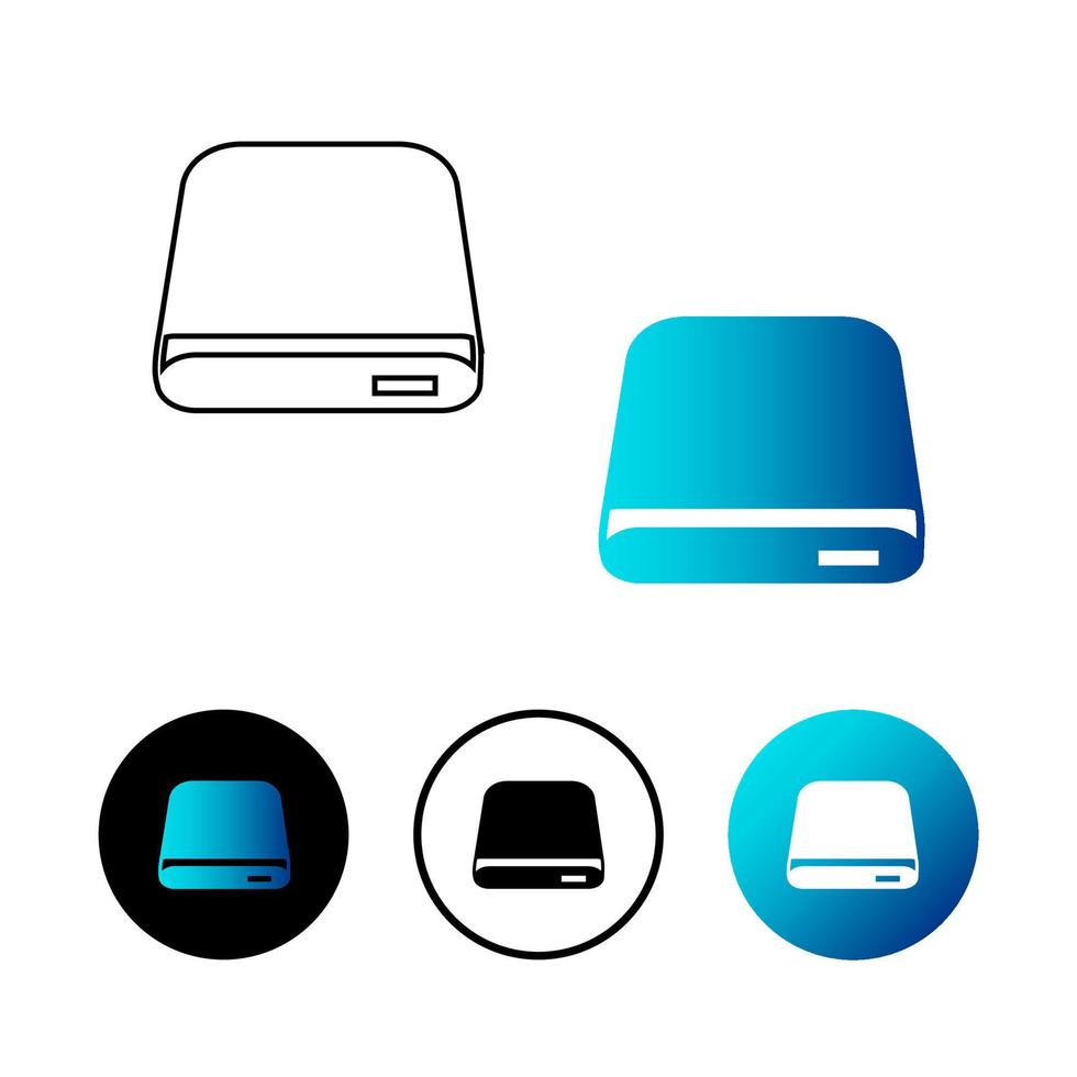 Abstract Hard Drive Icon Illustration vector