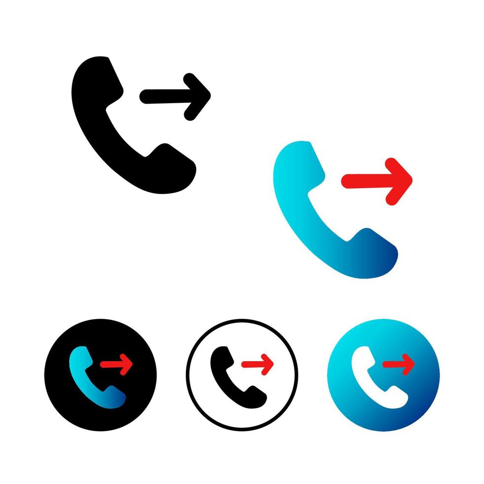 Abstract Outgoing Call Icon Illustration vector