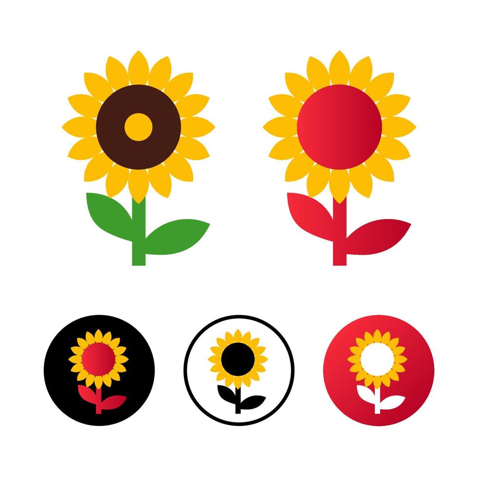 Abstract Sunflower Icon Illustration vector