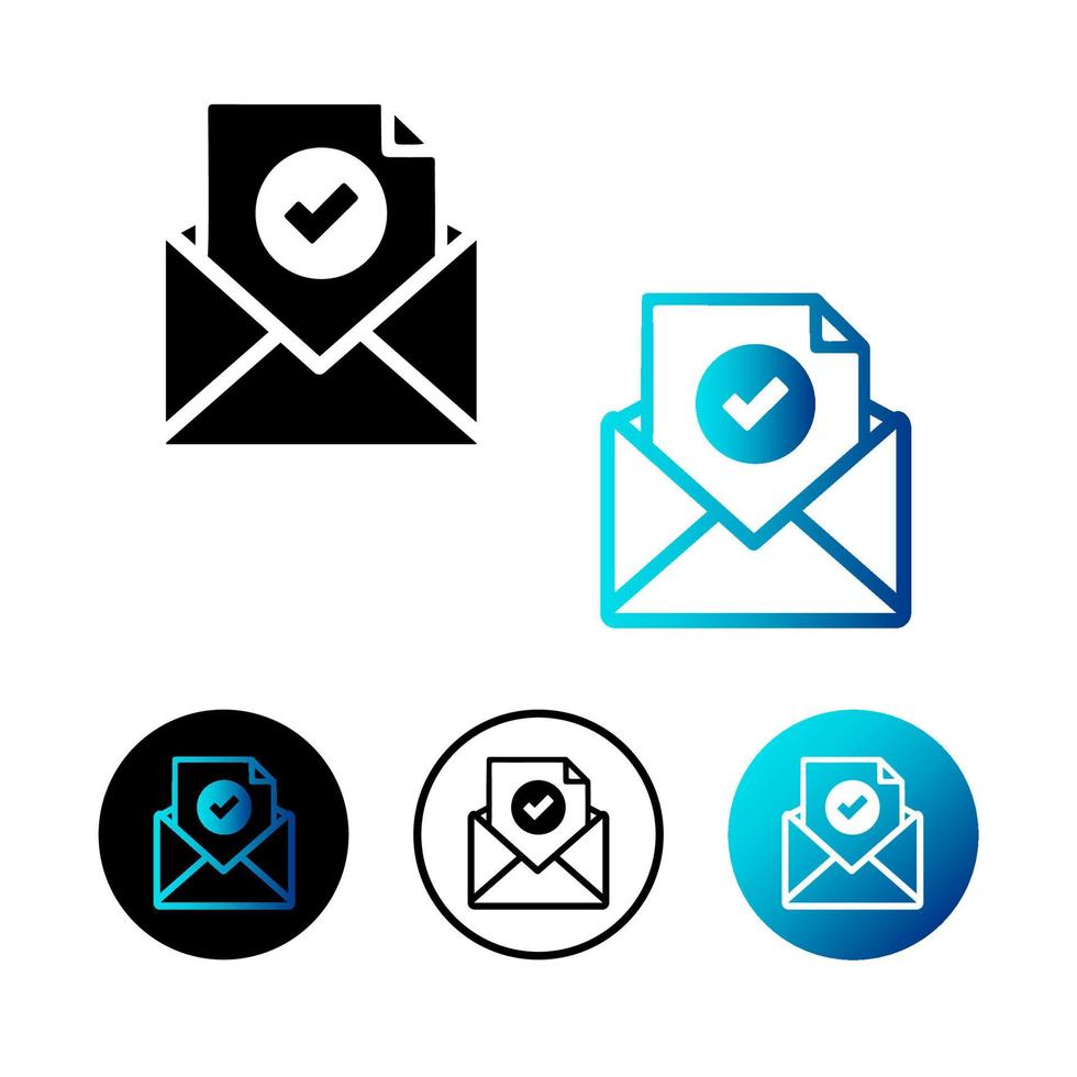Abstract Email Received Icon Illustration vector