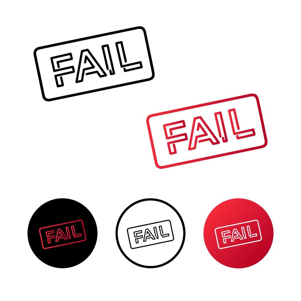 Abstract Fail Icon Illustration vector