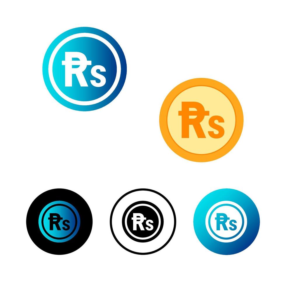 Resumen ilustración de icono de moneda de rupia de Pakistán vector