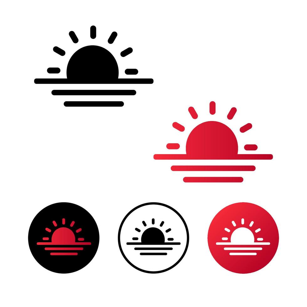 Abstract Sunrise Icon Illustration vector