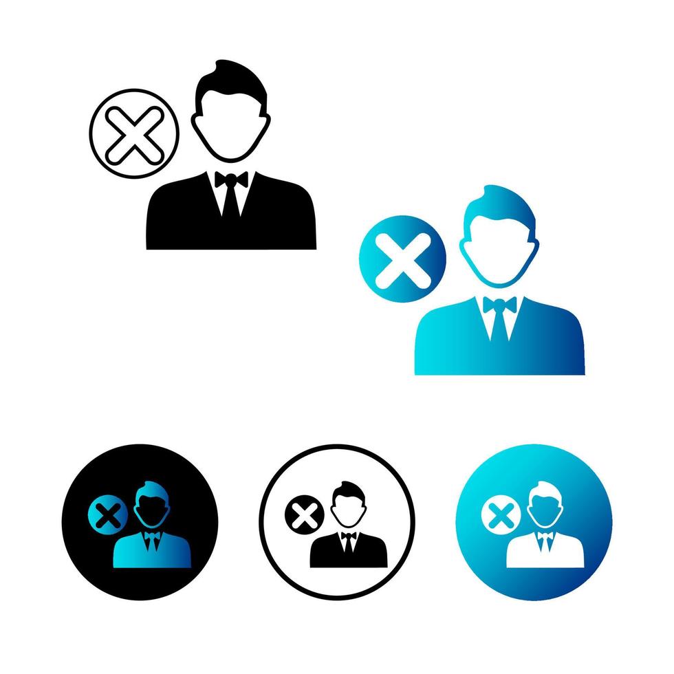 Abstract Wrong Suggestion Icon Illustration vector