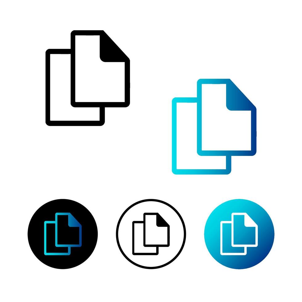 Abstract Copy Past Icon Illustration vector