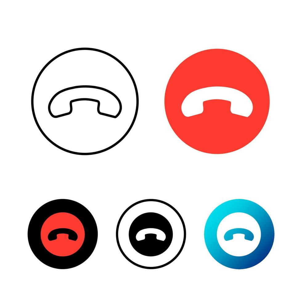 Abstract End Call Icon Illustration vector