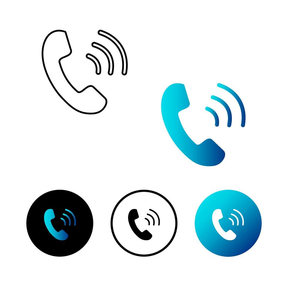 Abstract Phone Call Icon Illustration vector