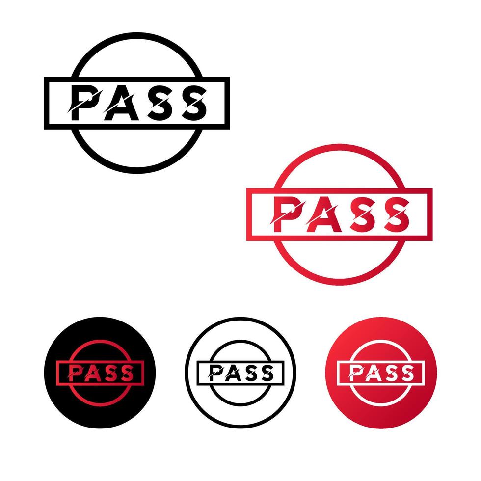 Abstract Pass Icon Illustration vector