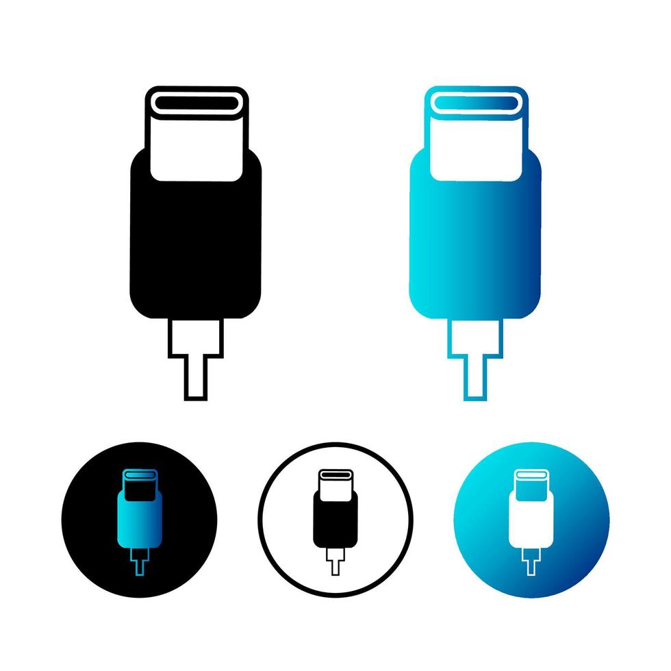 Abstract Usb Type C Icon Illustration vector