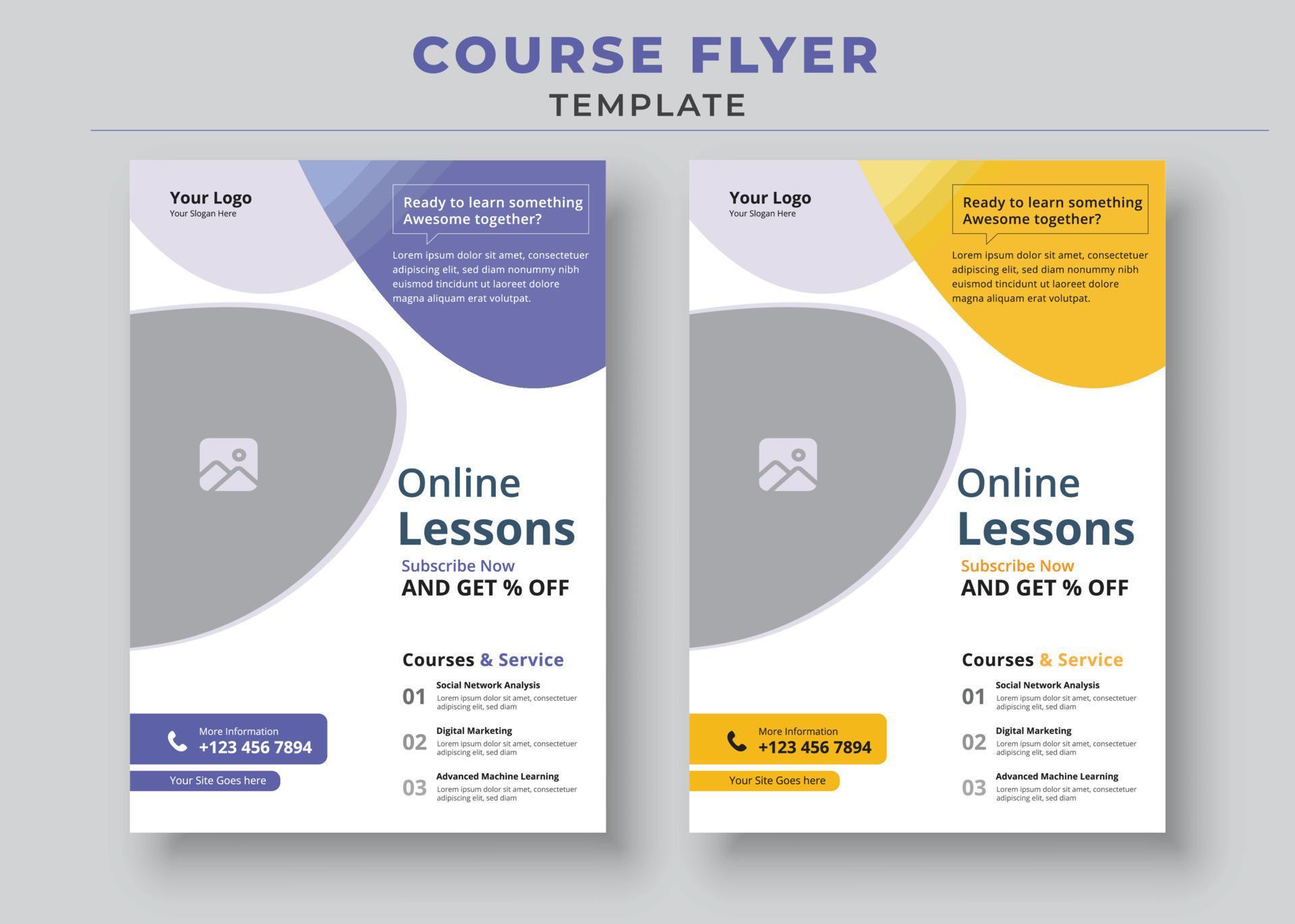 Course Flyer Template, Online Class Flyers, Education Flyer, Online ...