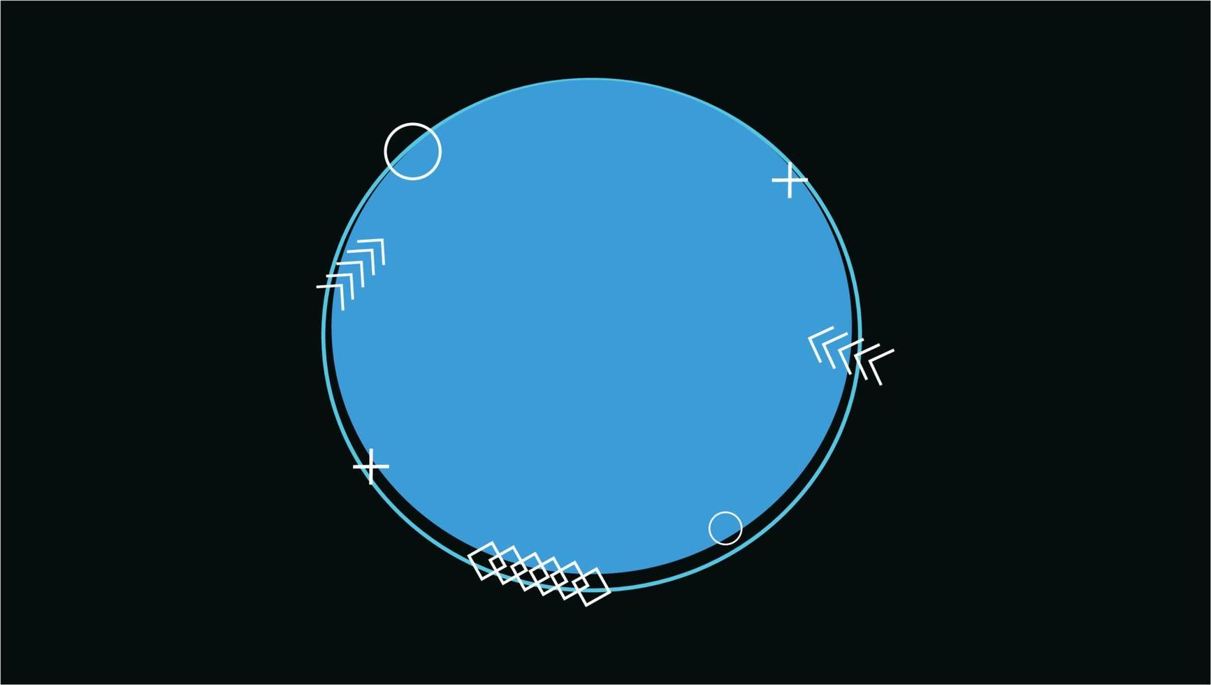 círculo geométrico de memphis en forma de fondo transparente vector