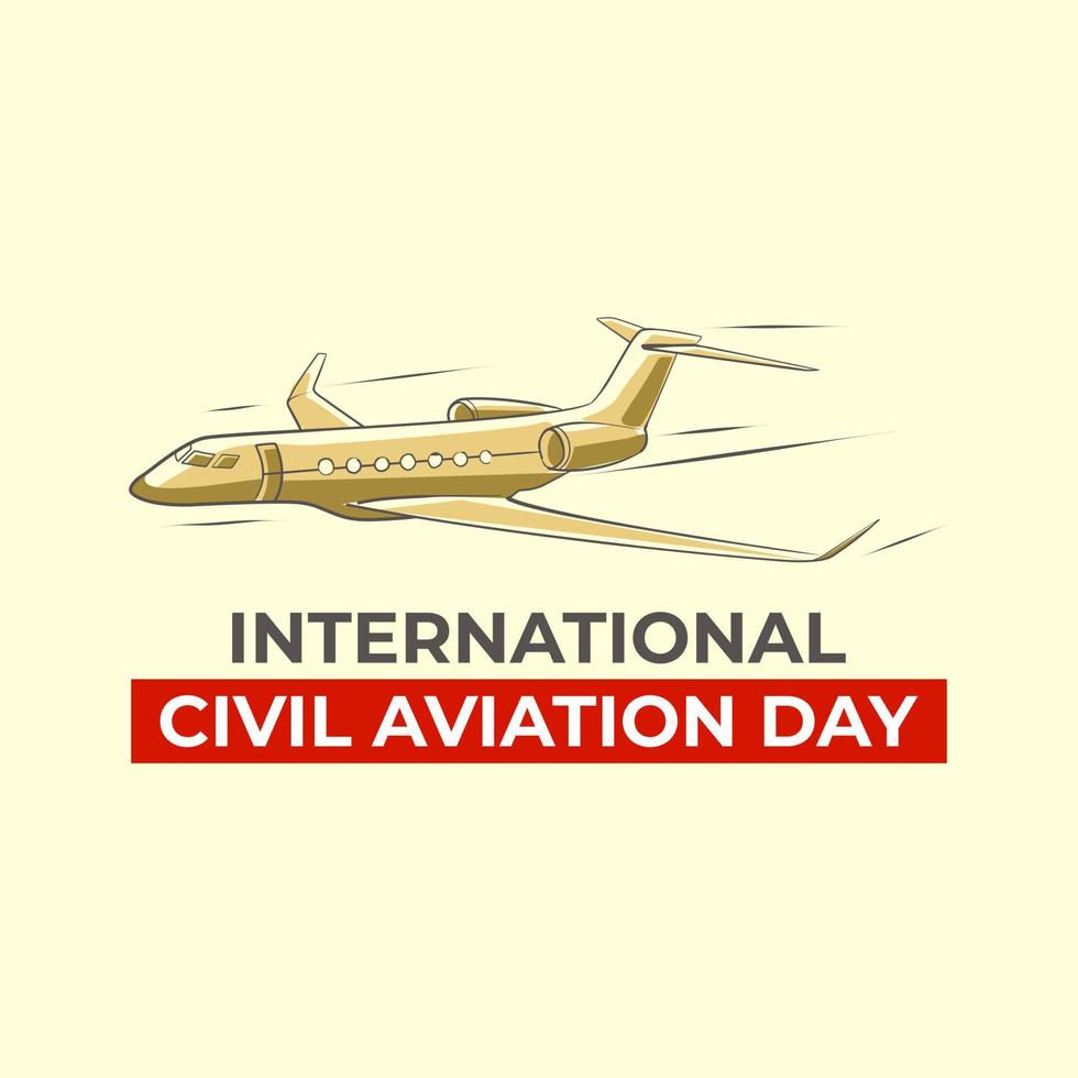 international civil aviation day vector