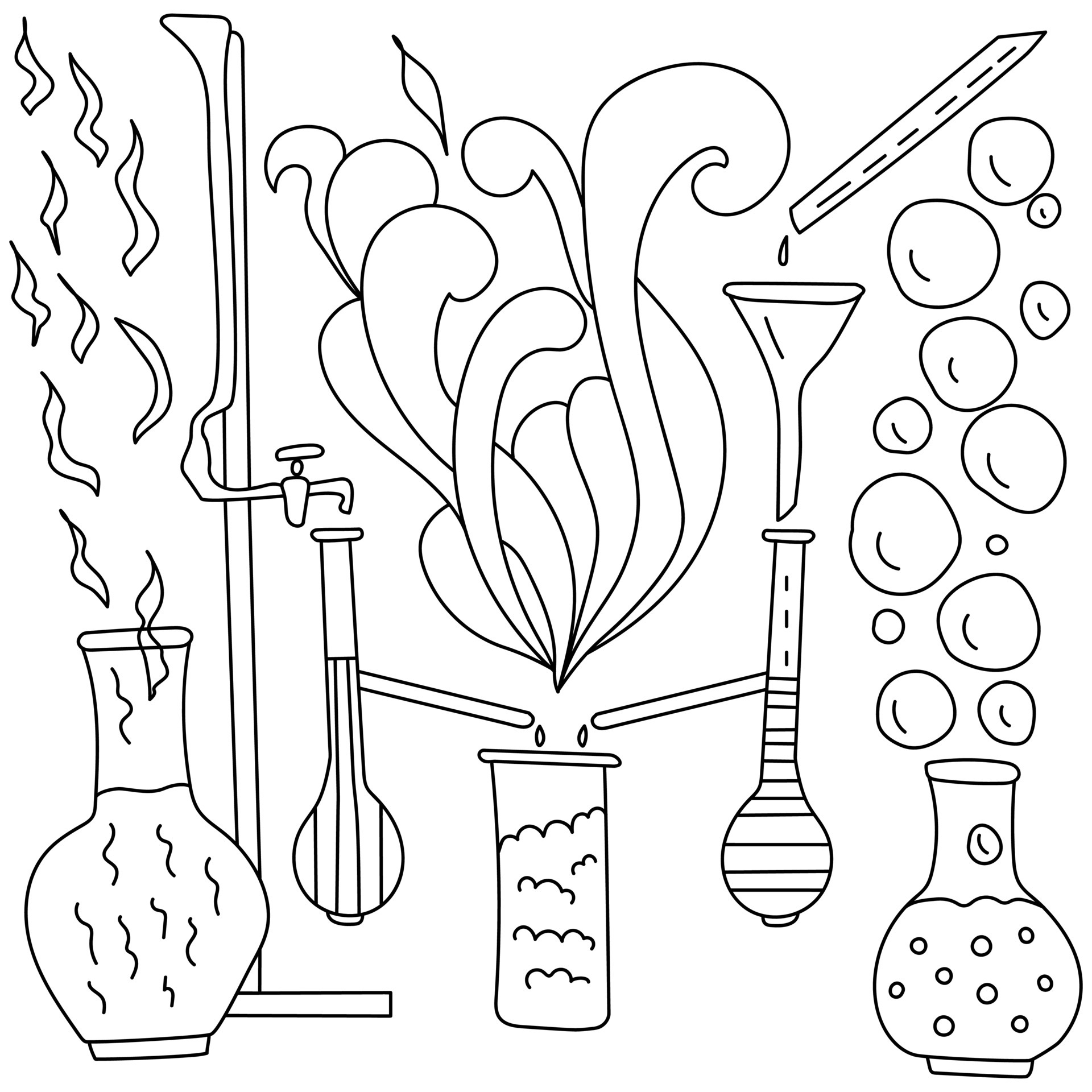 scientist coloring page