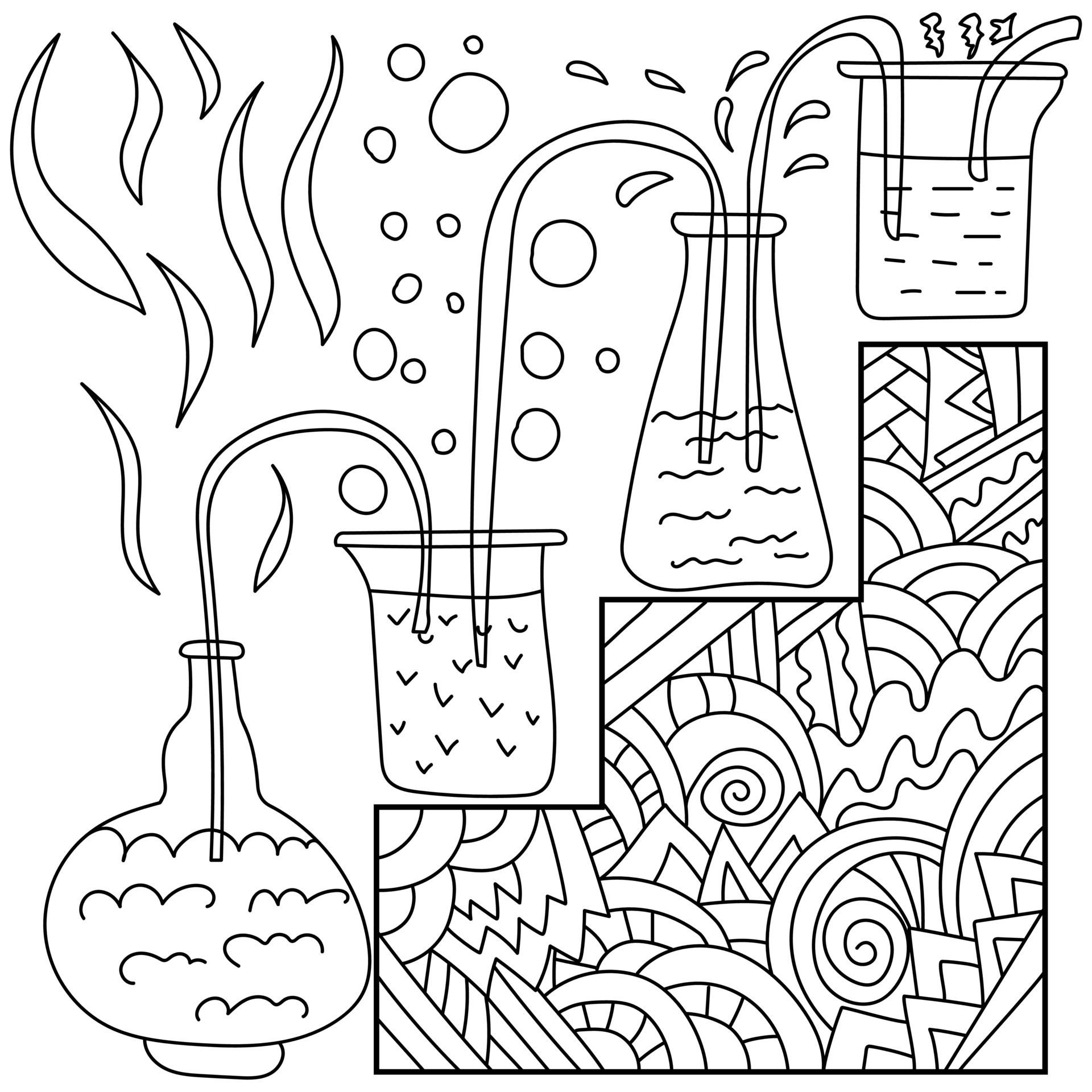 scientist coloring page