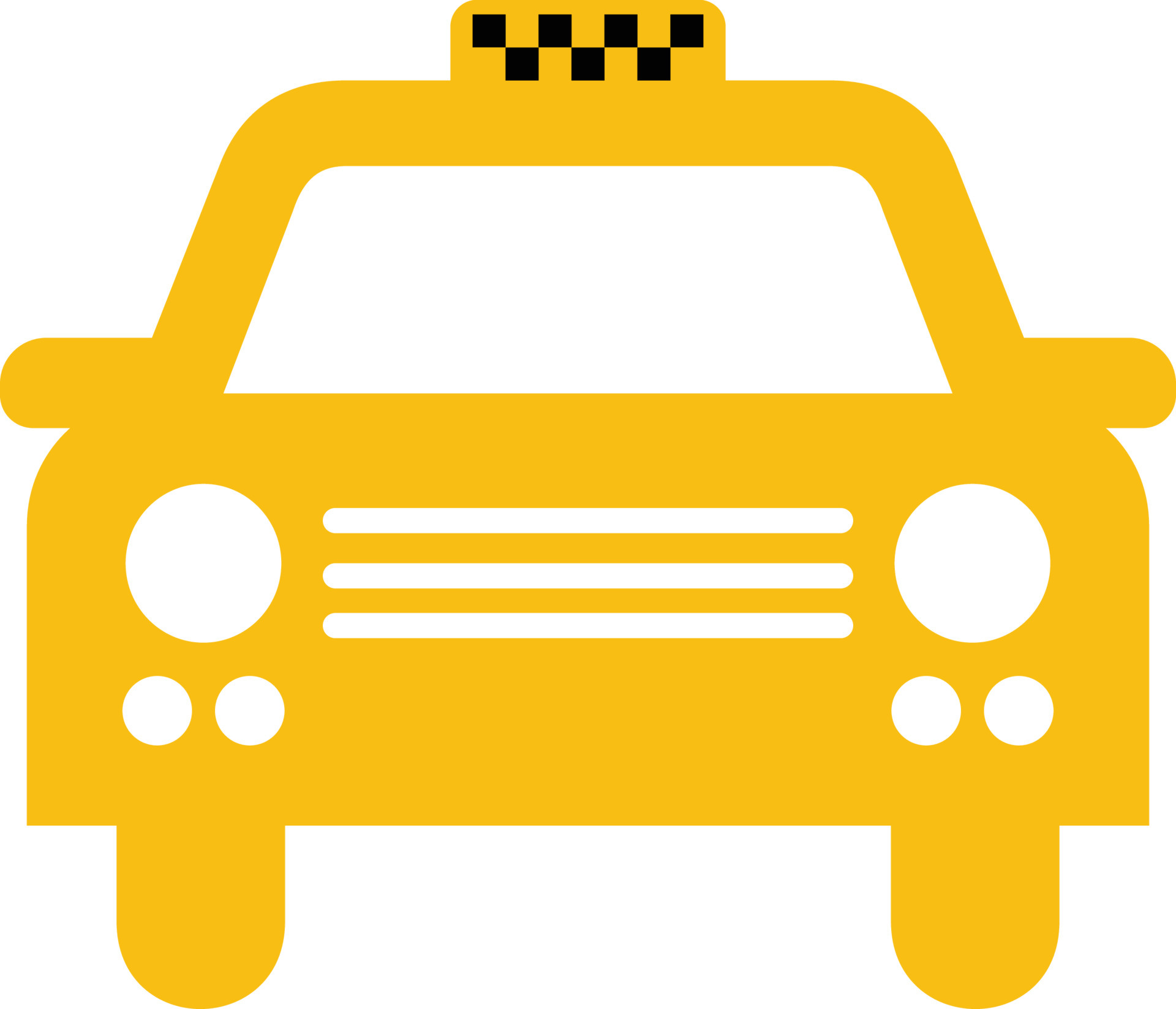 Yellow and Black Taxi Cab Icon 4748651 Vector Art at Vecteezy