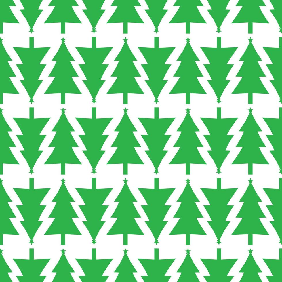 árbol de navidad verde, seamless, plano de fondo, patrón vector