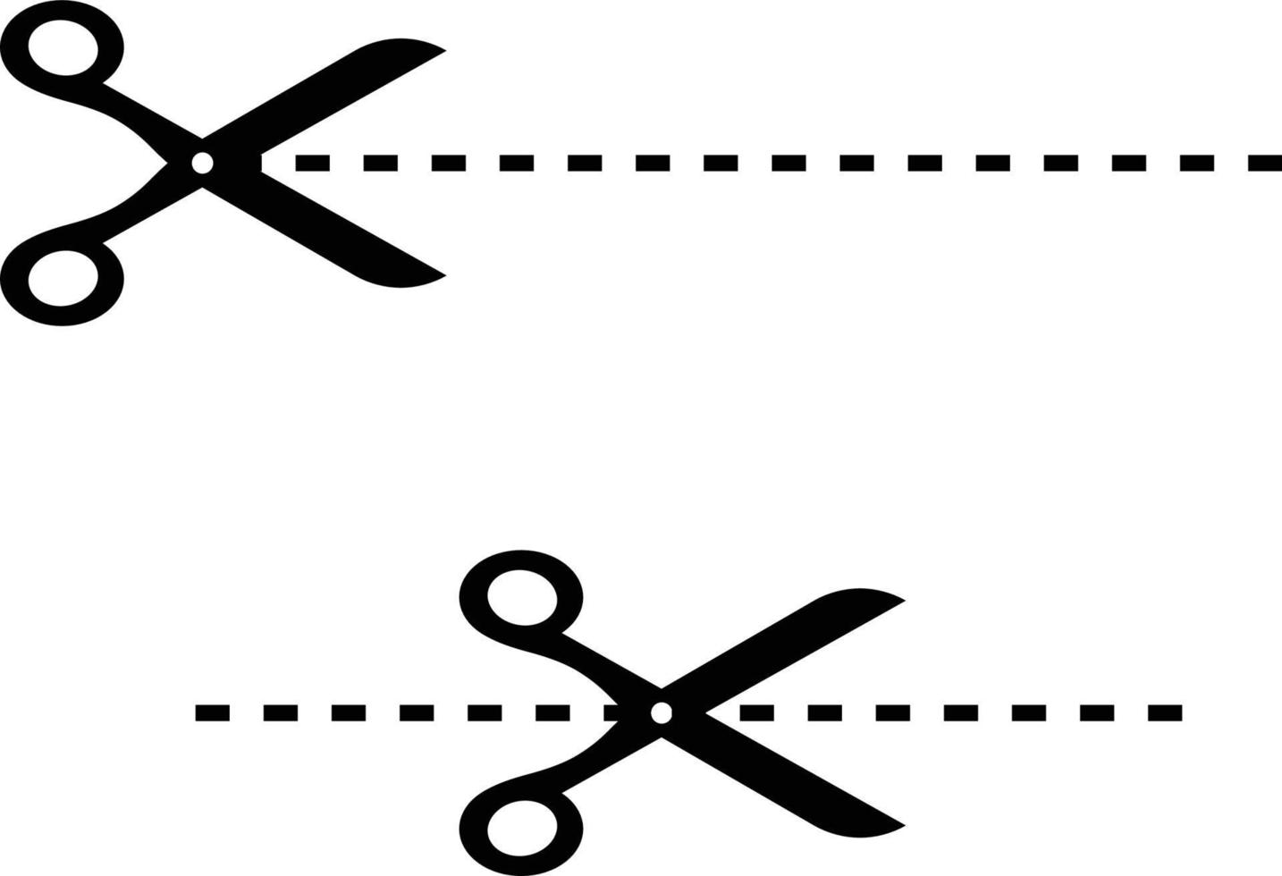 Cut, Crop, Cutting Scissors Symbol Icon or Sign vector