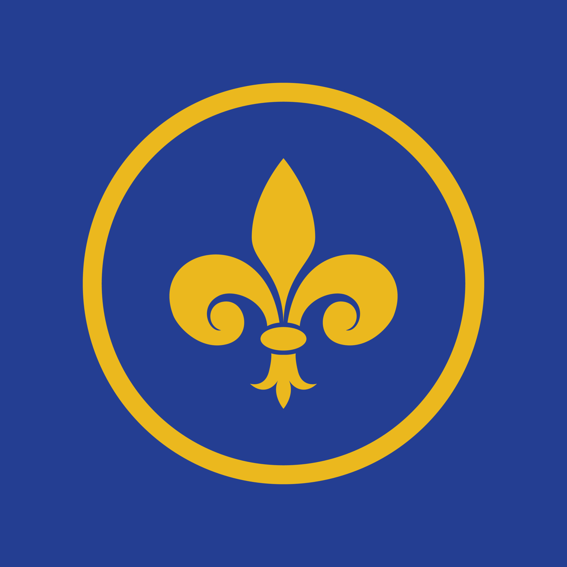 Fleur De Lys Fond Bleu