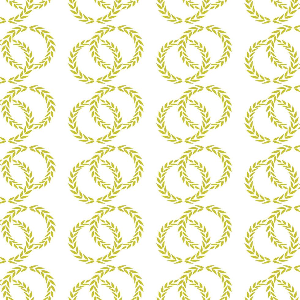 Laurel Wreath Crown Seamless Background Pattern vector