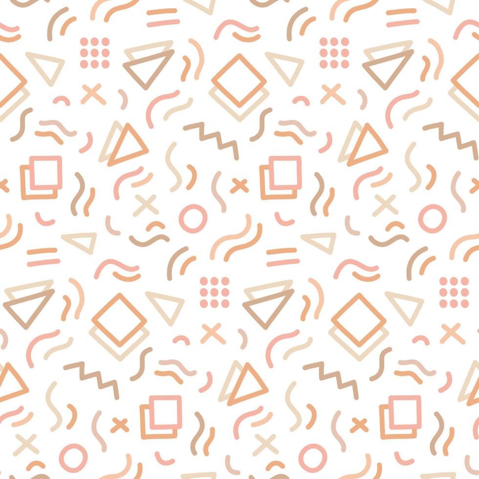Awesome Abstract Retro Memphis Vector Seamless Pattern Design