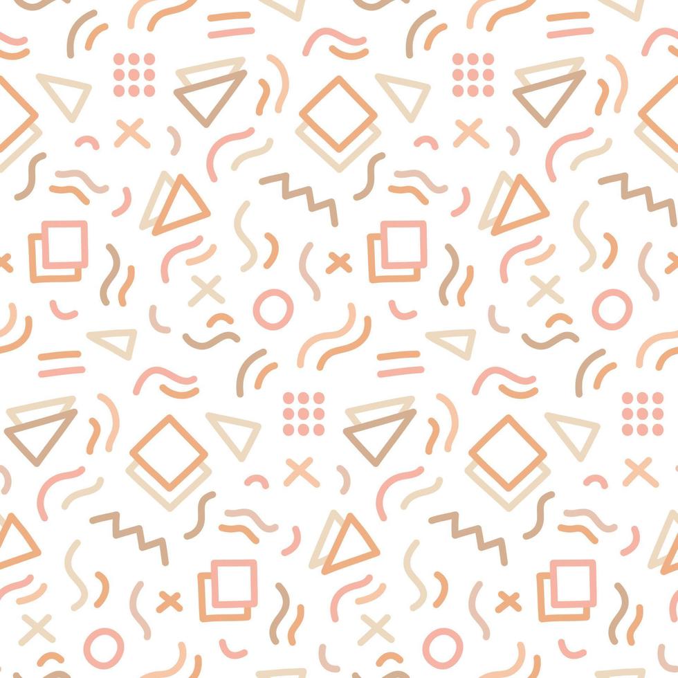 Awesome Abstract Retro Memphis Vector Seamless Pattern Design
