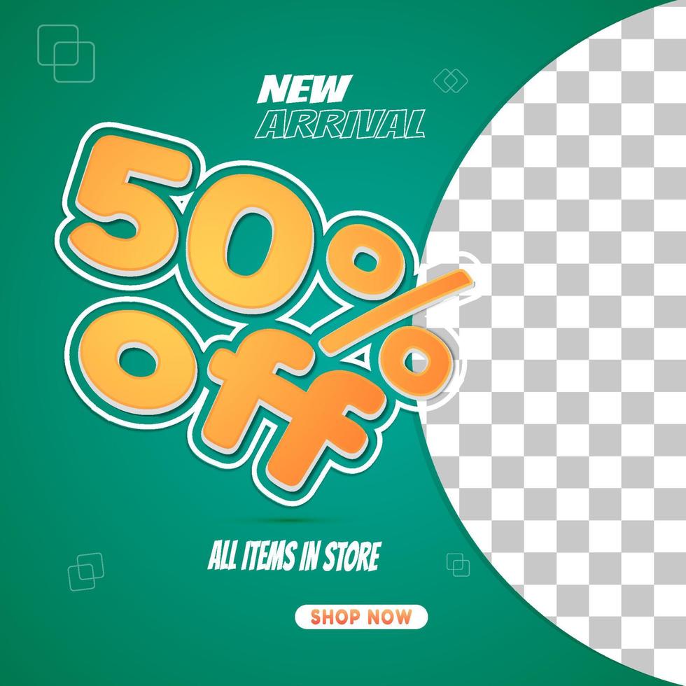 new arrival discount 50 percen new year edition vector