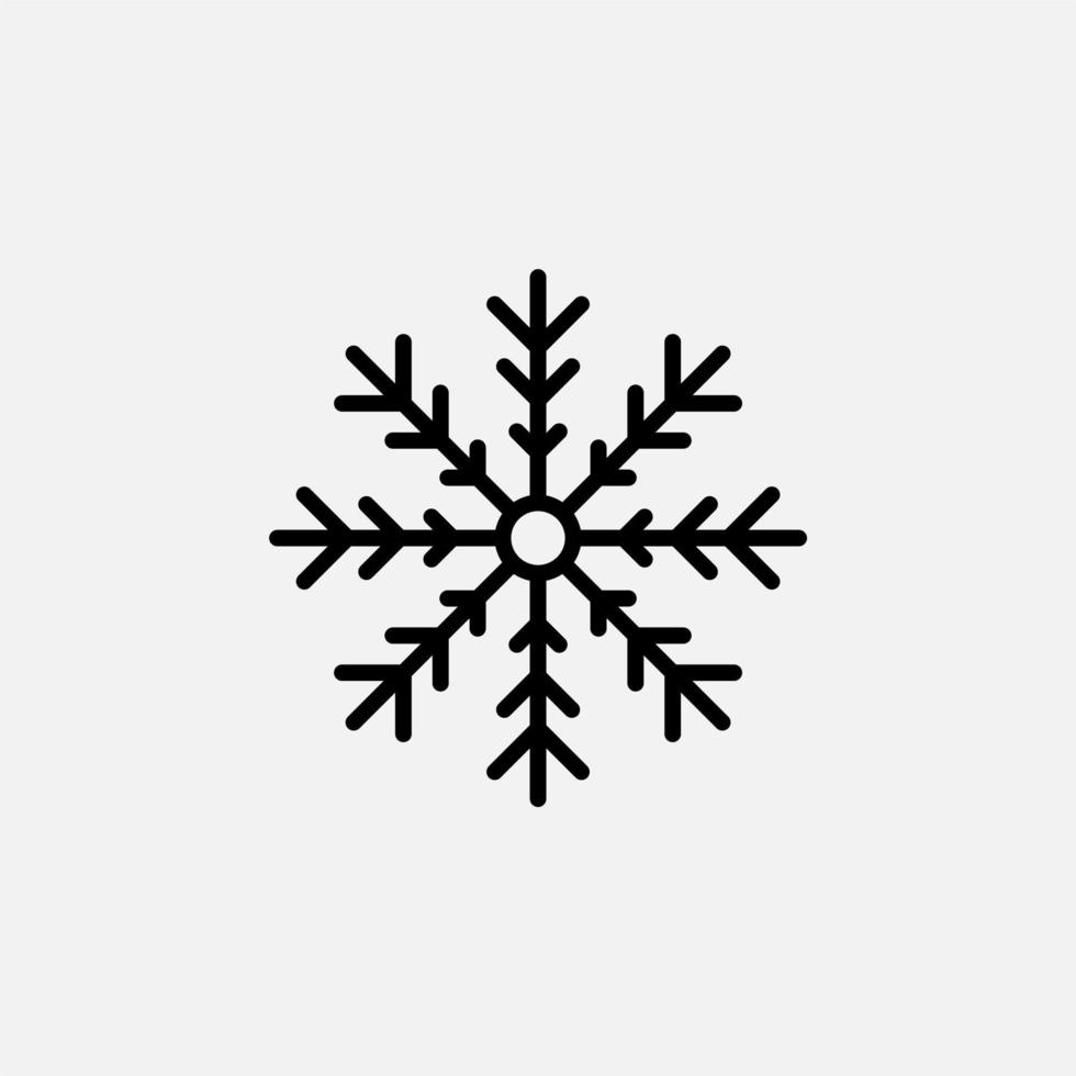 Winter, Snowfall, Snow, Snowflake Line Icon, Vector, Illustration, Logo Template. Suitable For Many Purposes. vector
