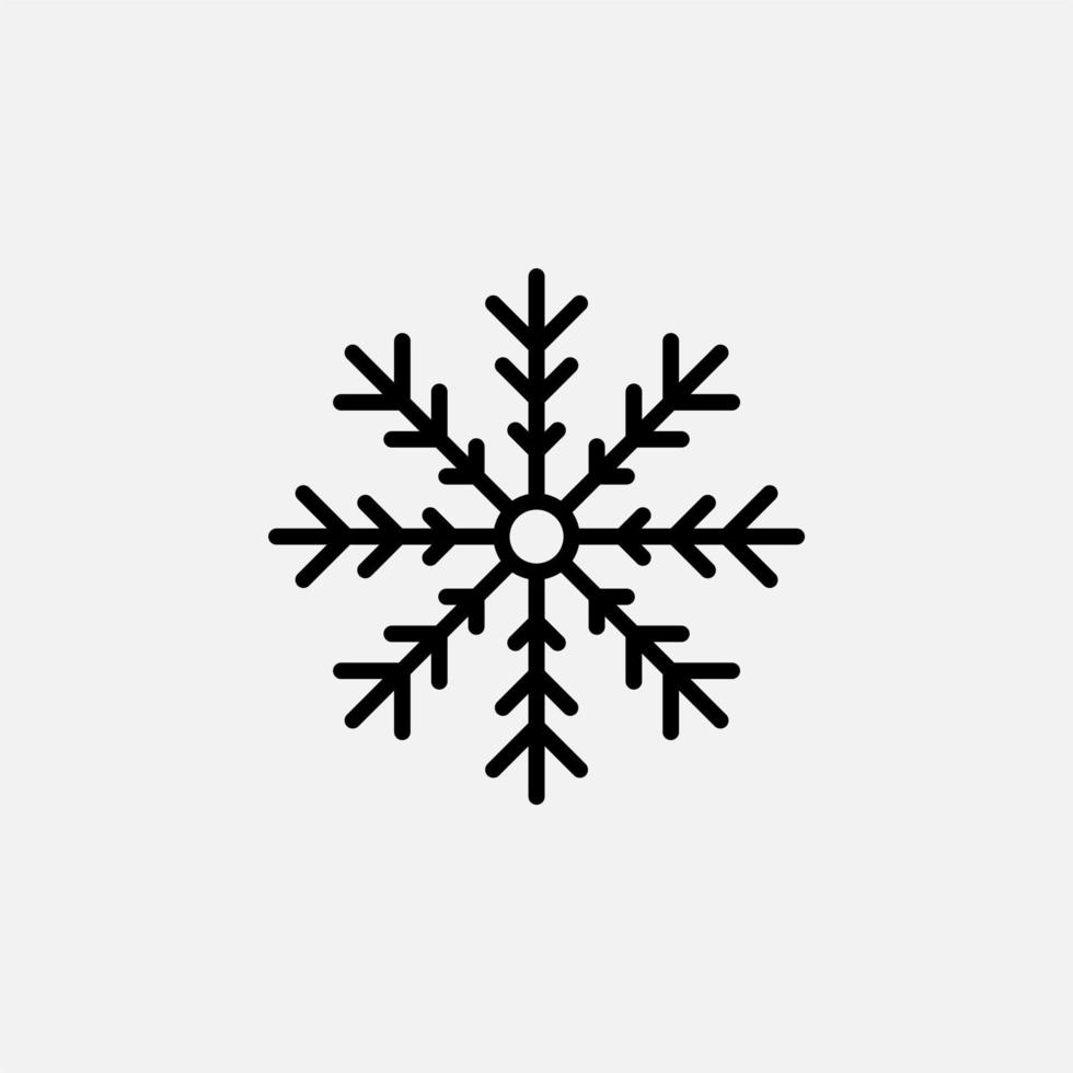 invierno, nevadas, nieve, icono de línea de copo de nieve, vector, ilustración, plantilla de logotipo. adecuado para muchos propósitos. vector