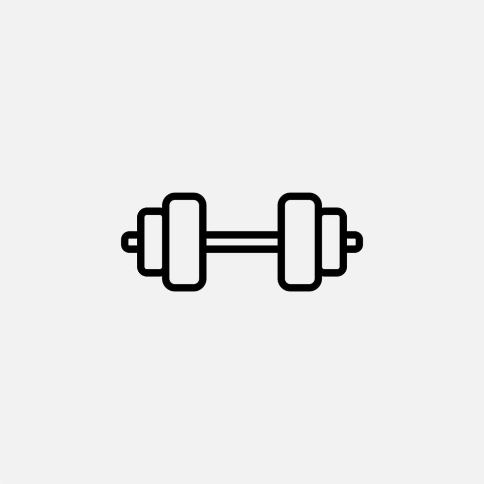 Gym, Fitness, Weight Line Icon, Vector, Illustration, Logo Template. Suitable For Many Purposes. vector