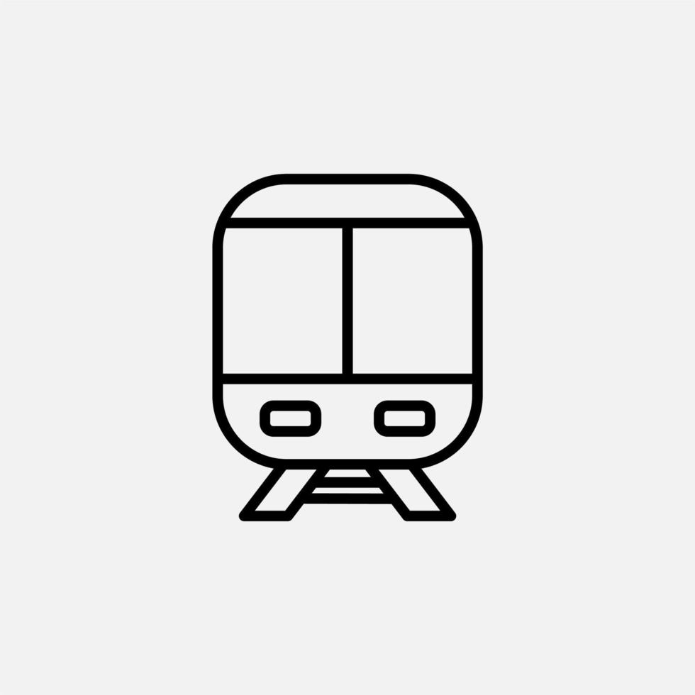 Transport, Locomotive, Train Line Icon, Vector, Illustration, Logo Template. Suitable For Many Purposes. vector