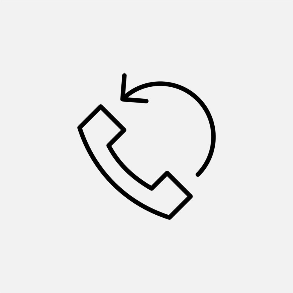 Call, Centre, Telephone Line Icon, Vector, Illustration, Logo Template. Suitable For Many Purposes. vector