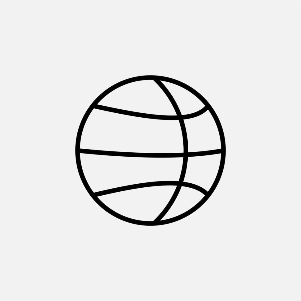 basketball Line Icon, Vector, Illustration, Logo Template. Suitable For Many Purposes. vector