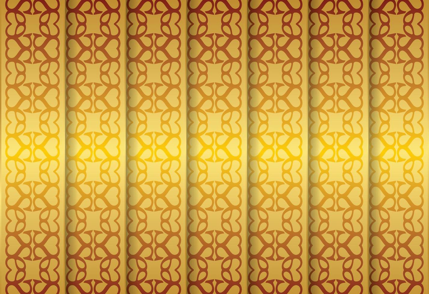 vintage con fondo de patrón de ornamento de oro vector