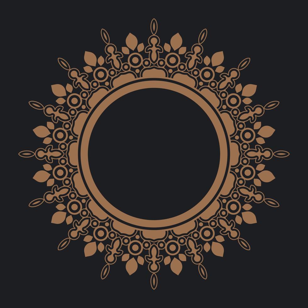 ornament pattern circle border design vector