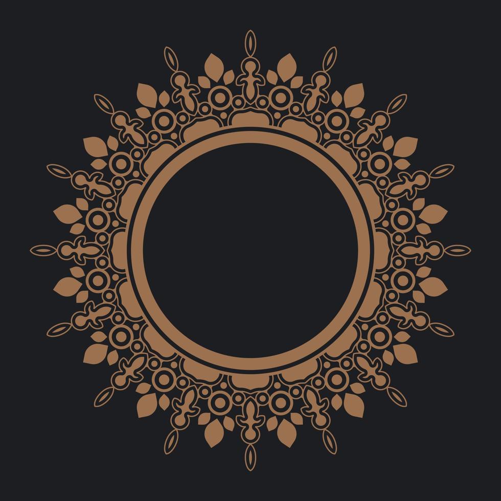 ornament pattern circle border design vector