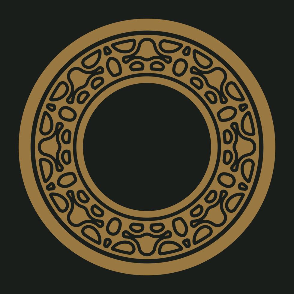 ornament pattern circle border design vector