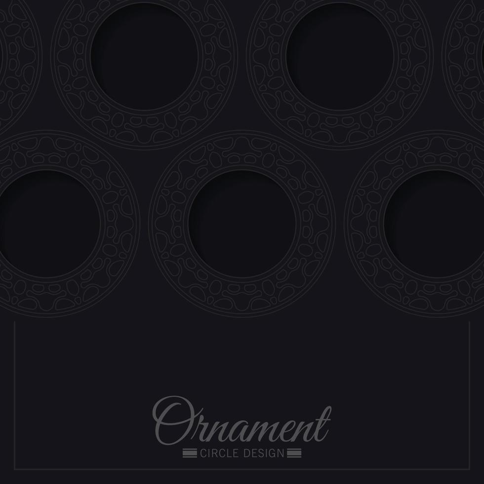 Elegant pattern style dark background vector