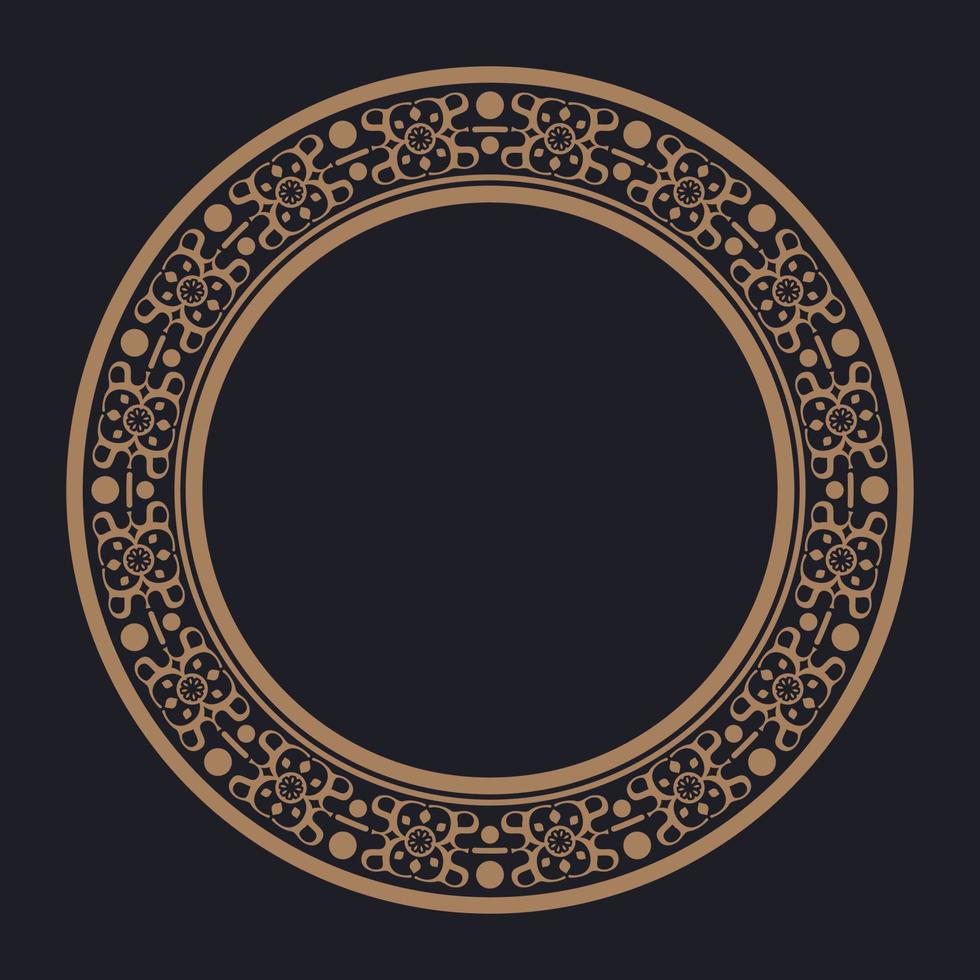 ornament pattern circle border design vector