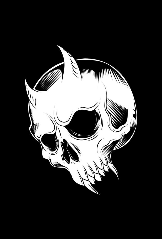 Skull demons vector artwork illustration