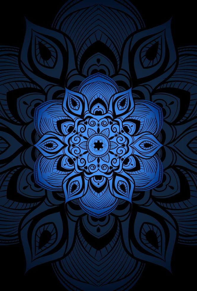 Mandala artwork illustration hand drawing vector