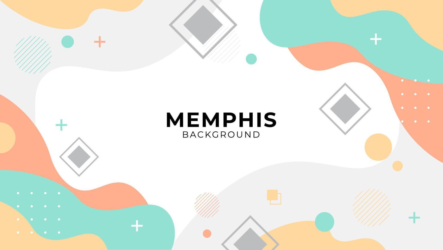 Modern memphis background with elements vector