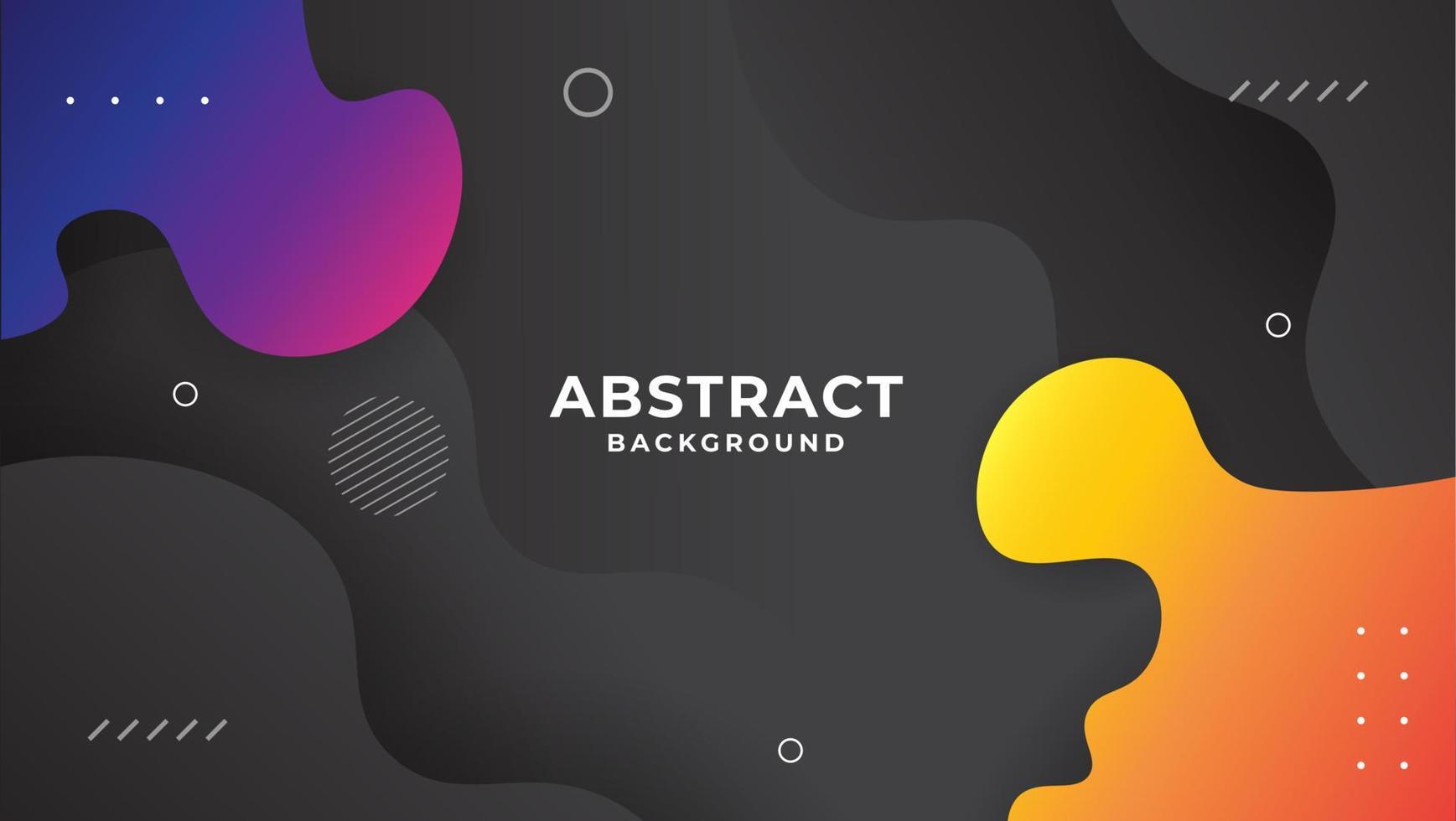 Dynamic abstract liquid trendy black color gradation background vector