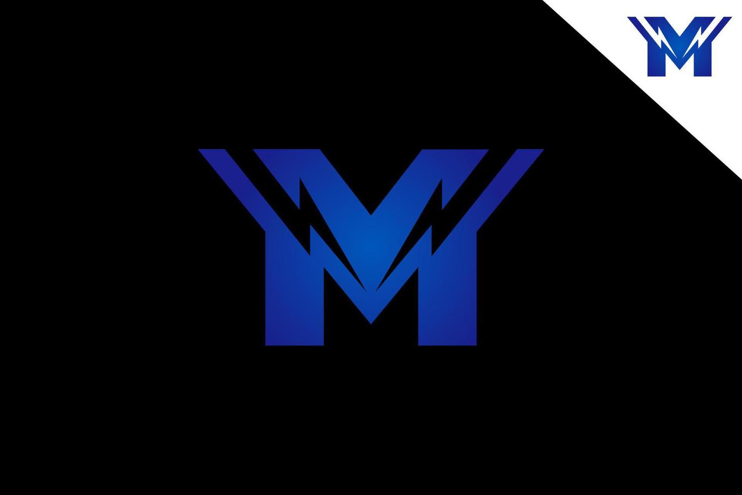 Premium Vector | Mv letter logo design