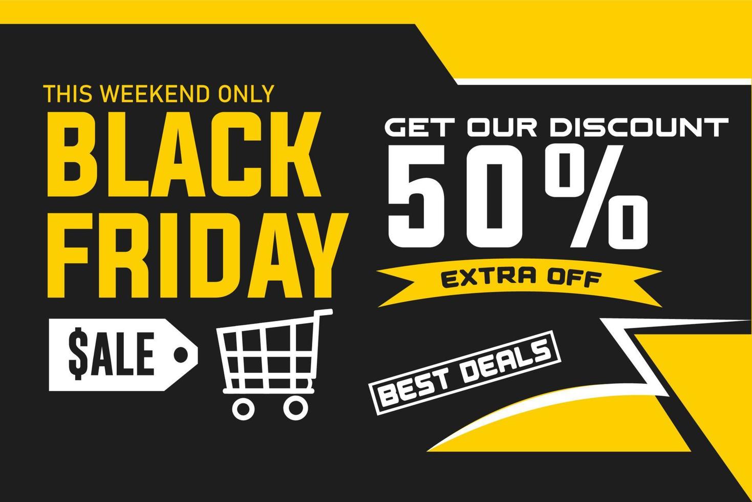 Black Friday Sale Banner Layout Design Vector