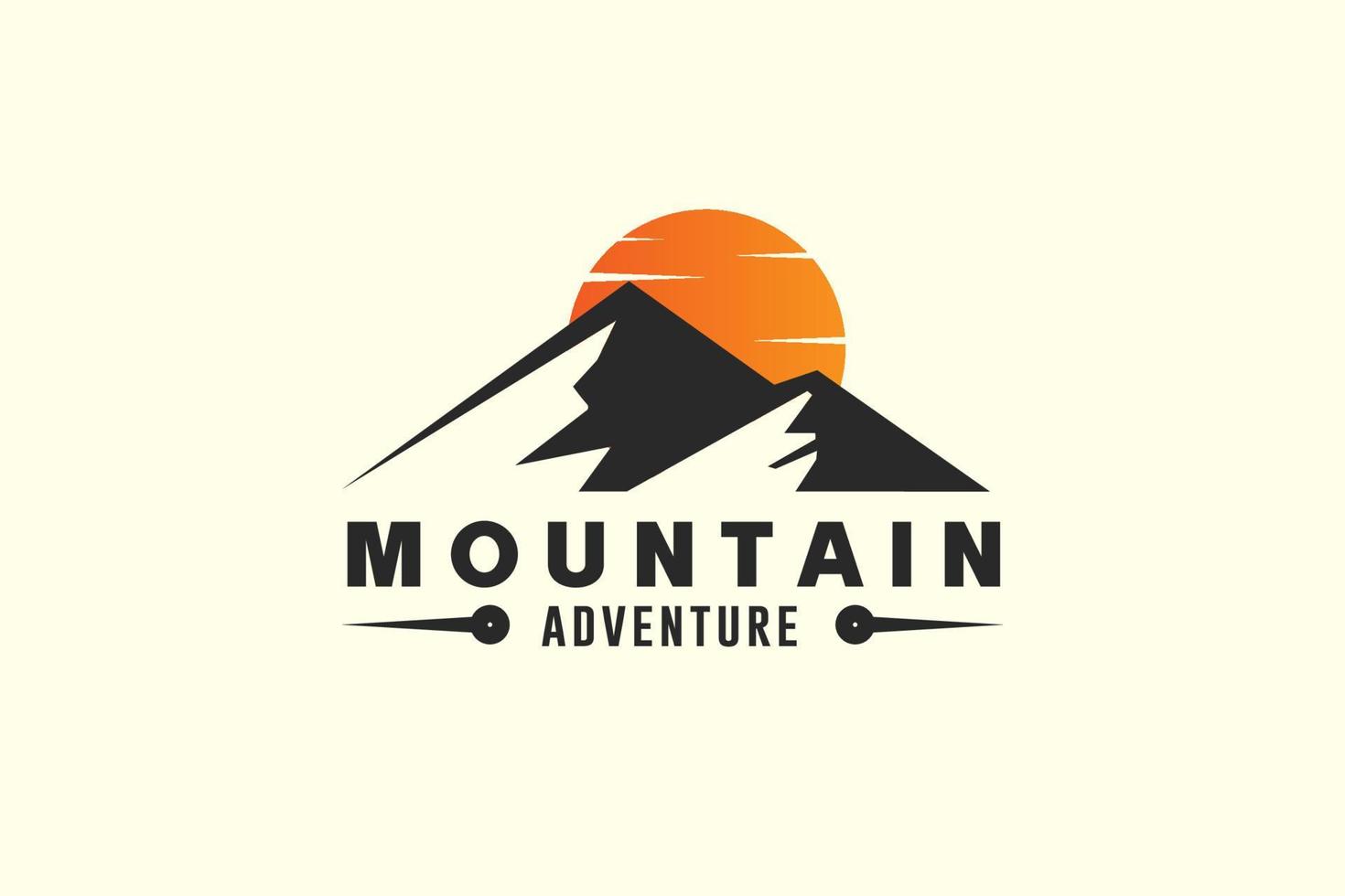 Mountain Adventure Logo Design Vector