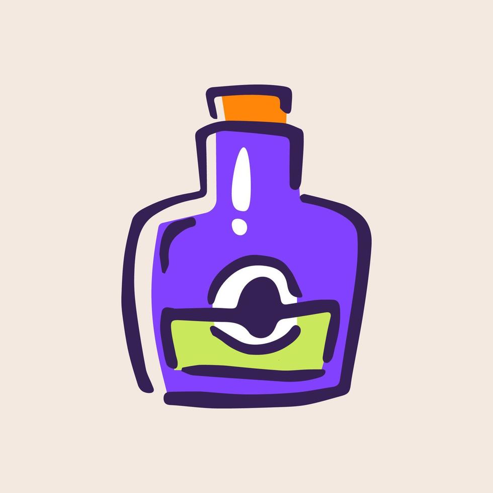 Poison Halloween Element vector